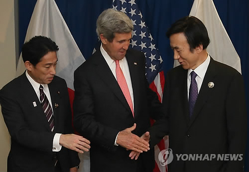 （右から）韓米日の外相（資料写真）＝（聯合ニュース）