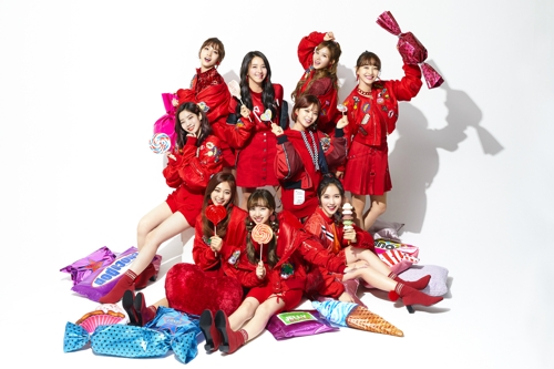 A promotional image for TWICE, released by JYP Entertainment (Yonhap)