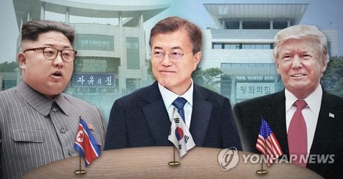 (LEAD) Moon heads to U.S. for talks on upcoming U.S.-N. Korea summit