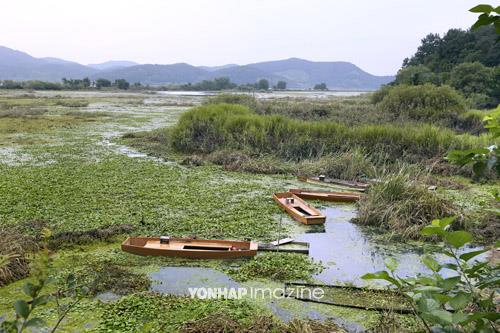 소목나루터의 장대 거룻대