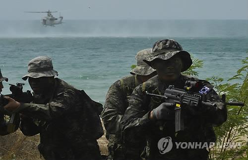 아시아 태평양 지역 최대 다국적훈련 '코브라 골드'에 참가한 한국 해병대원들(연합뉴스 DB)