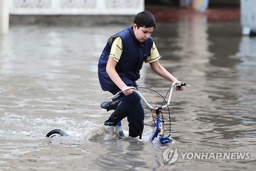 수해가 난 카타르 도하(AFP=연합뉴스자료사진)