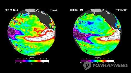 1997년보다 더 뚜렷하고 넓게 퍼진 슈퍼 엘니뇨  