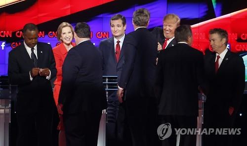 미 대선 공화당 5차 TV토론(AP=연합뉴스 자료사진) 