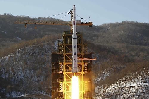 2012년 12월 발사된 북한 장거리 로켓 은하3호(평양 AP=연합뉴스)