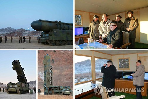 북한이 지난 13일 노동신문을 공개한 중거리 미사일 북극성 2형의 시험 발사 장면.
