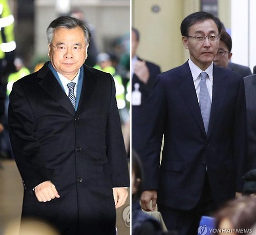 박영수 특검(왼쪽)과 김수남 검찰총장(오른쪽)