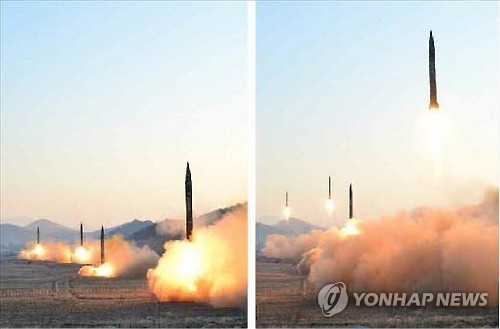지난 6일 발사한 북한 탄도미사일[연합뉴스 자료사진]