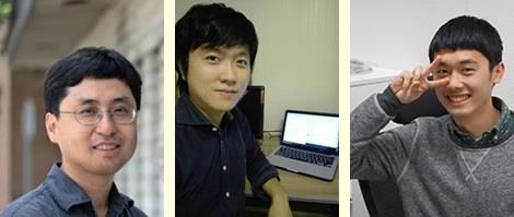 왼쪽부터 이혜성·쿠니오 카네타 연구위원, 윤석훈 학생