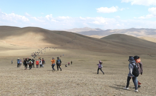 몽골올레 걷는 올레꾼들