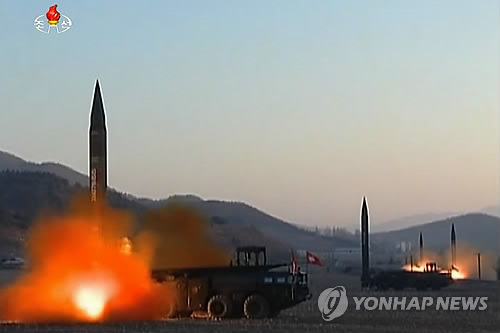 북한의 미사일 발사 장면 [AFP=연합뉴스 자료사진]