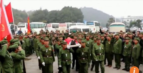 중국의 퇴역군인 조직을 이끌었던 류싱야오의 장례식