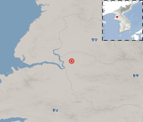 북한에서 발생한 규모 2.4의 지진
