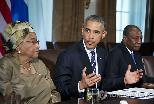 오바마 대통령, 에볼라 발병 서아프리카 3국 대통령과 회동