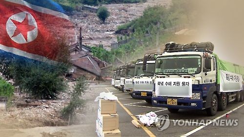 北, 최악 홍수…민간단체 인도지원 신청(CG)