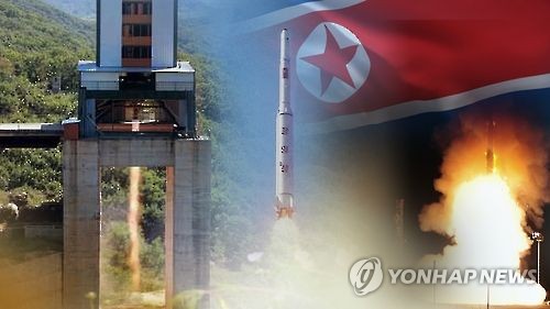 北,ICBM 추정 장거리 로켓 발사 장면(CG)