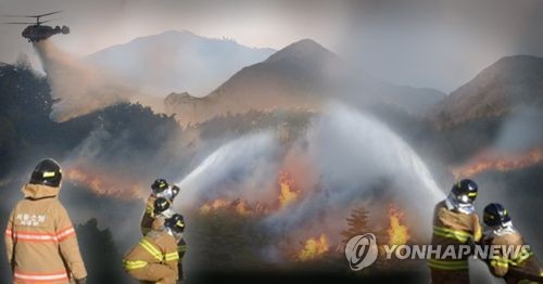 '삼척서 산불' 강한 바람 타고 확산…주택 1채 전소