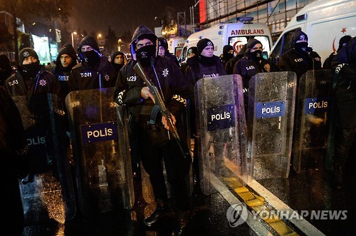 터키 이스탄불에 배치된 경찰 병력 [EPA=연합뉴스]