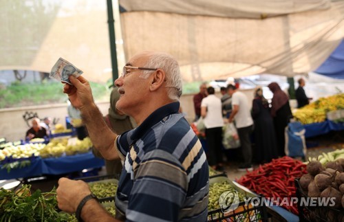 Turks observing a market in a market in Istanbul