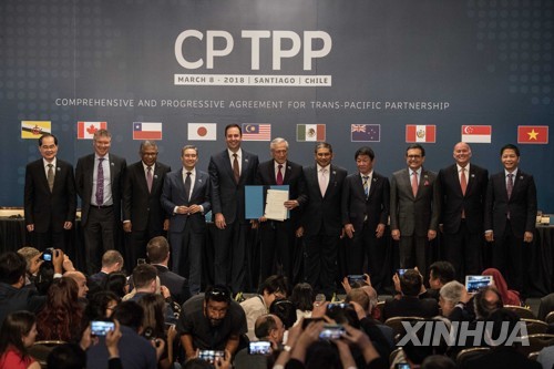 다자간 무역협정 CPTPP에 참가한 11개국