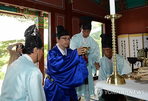 '율곡 유적지'서 사적 지정 축하 고유제