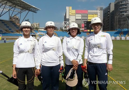 아시아양궁선수권 출전한 한국 여자 리커브 대표팀