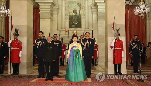 국빈 만찬 참석한 박 대통령