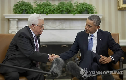오바마, 팔레스타인 수반과 회담