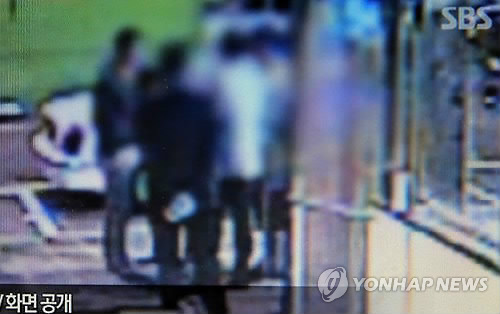 세월호 유가족 대리기사 폭행 관련 CCTV