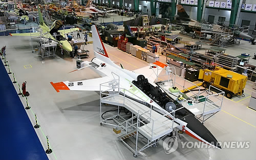 한국항공우주산업 항공기 조립 장면(연합뉴스DB)