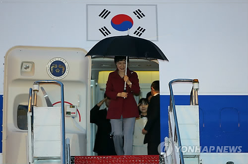 브라질 도착한 박 대통령