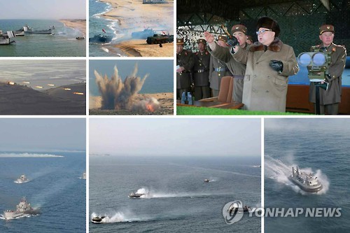 북한군, 우리나라 겨냥 상륙훈련…김정은 참관
