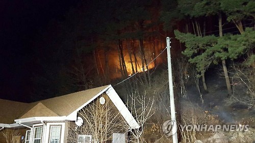 강원 평창서 산불