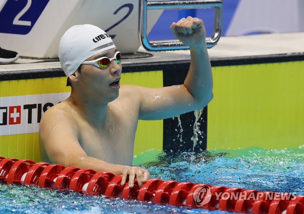이주호, 배영 100m 동메달!