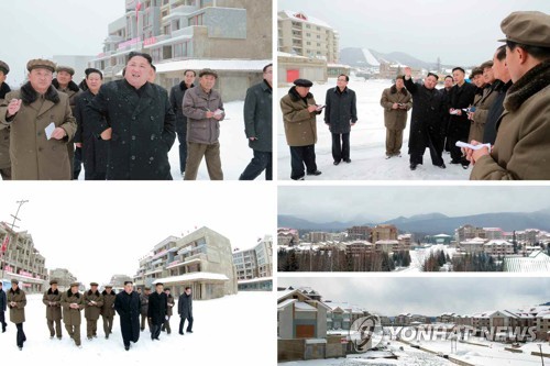 북한 김정은, 삼지연군 건설현장 시찰…올해 세 번째